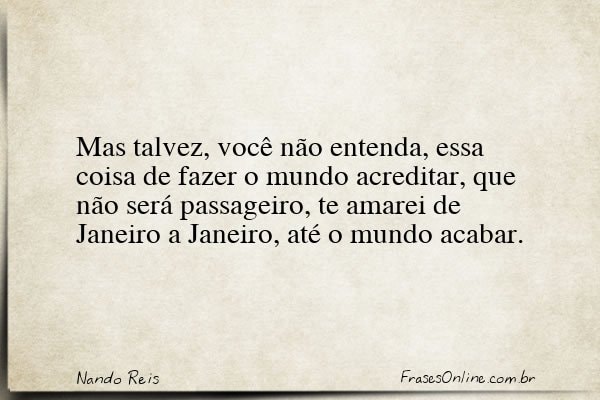 Frase de Nando Reis