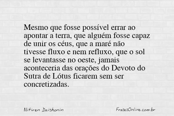 Frase de Nitiren Daishonin