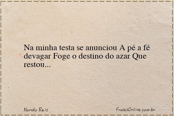 Frase de Nando Reis