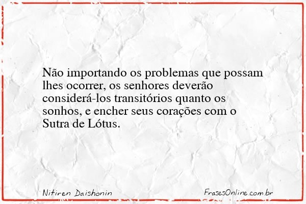 Frase de Nitiren Daishonin