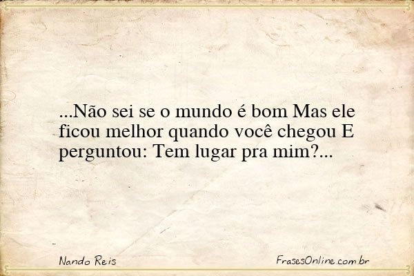 Frase de Nando Reis