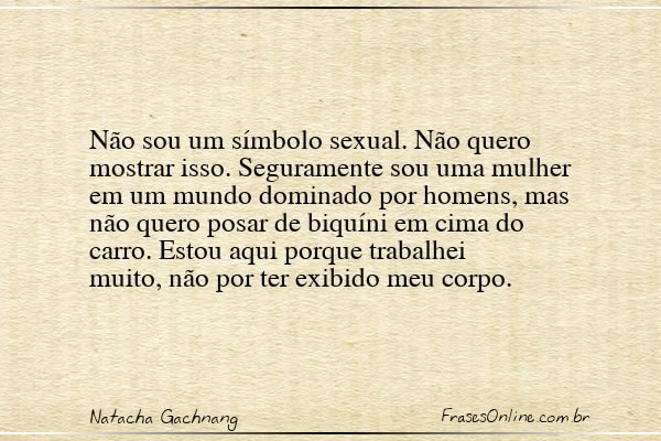 Frase de Natacha Gachnang