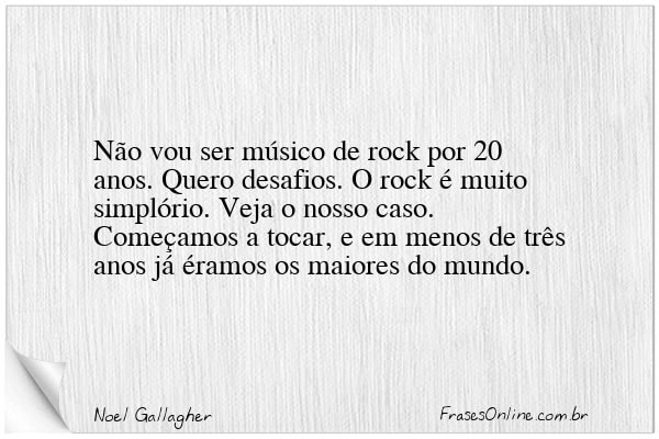 Frase de Noel Gallagher