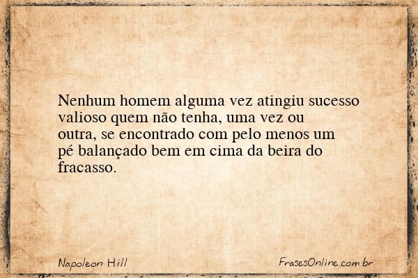 Frase de Napoleon Hill