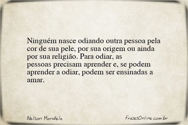 Frase de Nelson Mandela