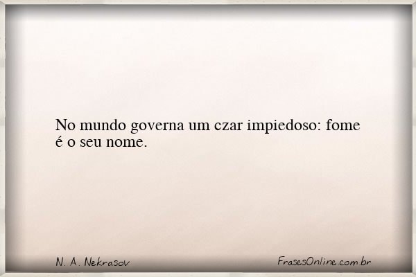 Frase de N. A. Nekrasov