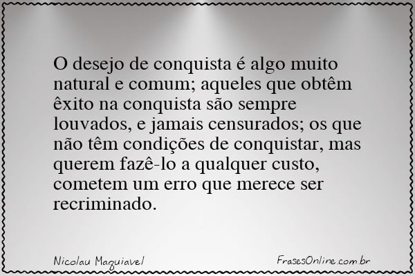 Frase de Nicolau Maquiavel
