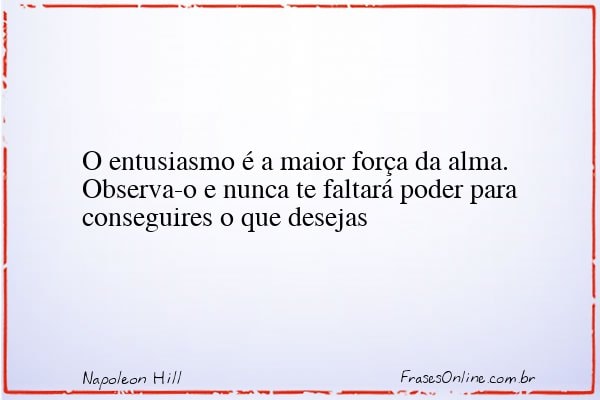Frase de Napoleon Hill