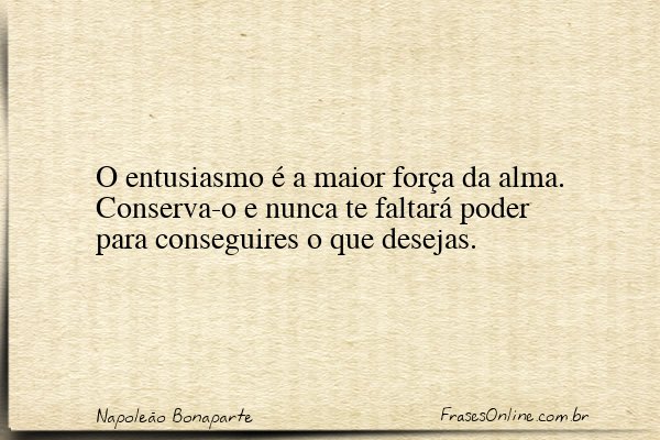 Frase de Napoleão Bonaparte
