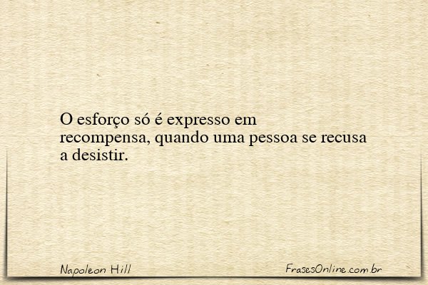 Frase de Napoleon Hill