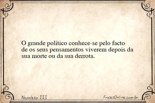 Frase de Napoleão III
