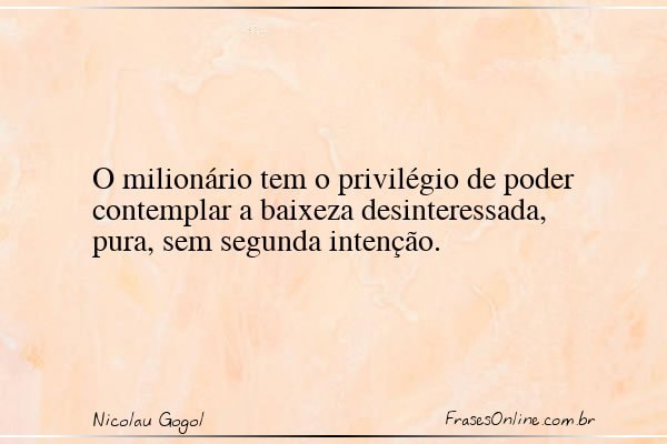 Frase de Nicolau Gogol