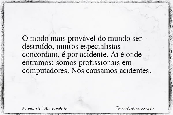 Frase de Nathaniel Borenstein