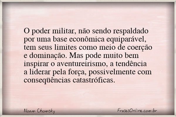 Frase de Noam Chomsky