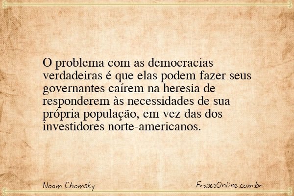 Frase de Noam Chomsky