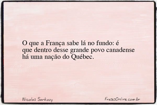 Frase de Nicolas Sarkozy