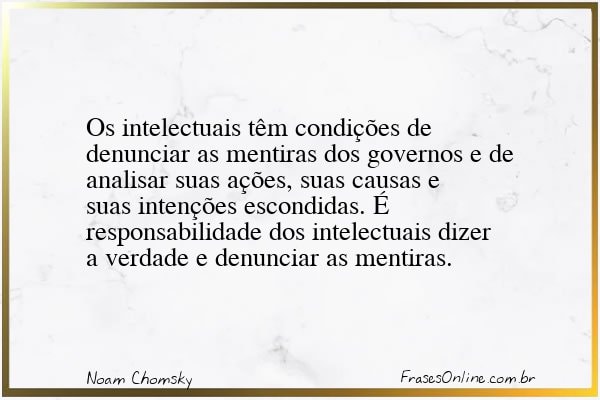 Frase de Noam Chomsky