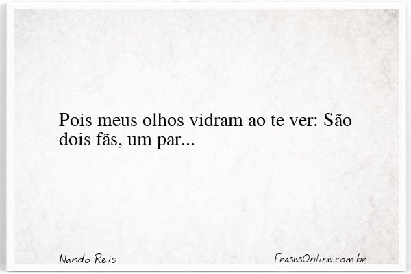 Frase de Nando Reis