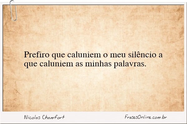 Frase de Nicolas Chamfort