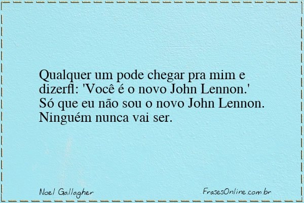 Frase de Noel Gallagher