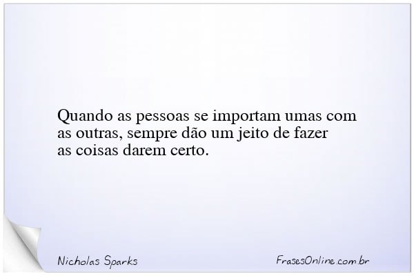 Frase de Nicholas Sparks