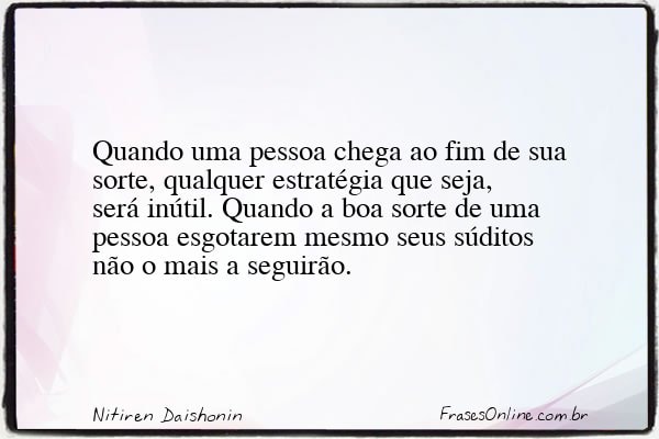 Frase de Nitiren Daishonin