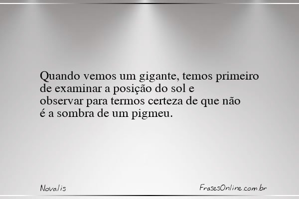 Frase de Novalis