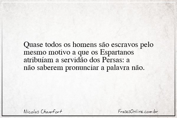 Frase de Nicolas Chamfort