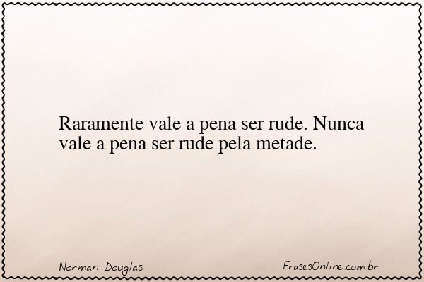 Frase de Norman Douglas