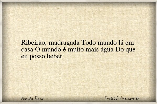 Frase de Nando Reis