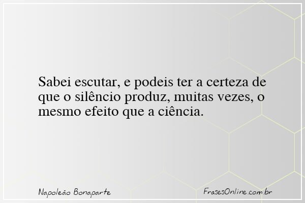 Frase de Napoleão Bonaparte