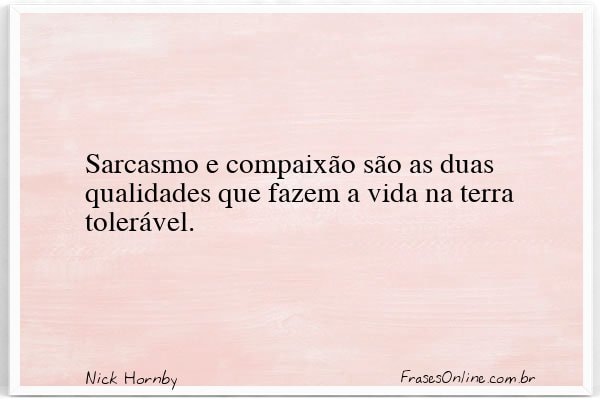 Frase de Nick Hornby