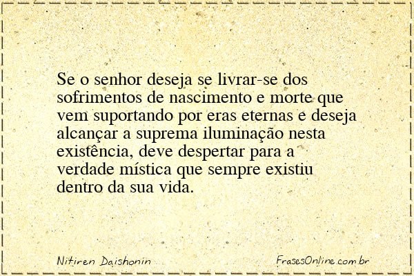 Frase de Nitiren Daishonin