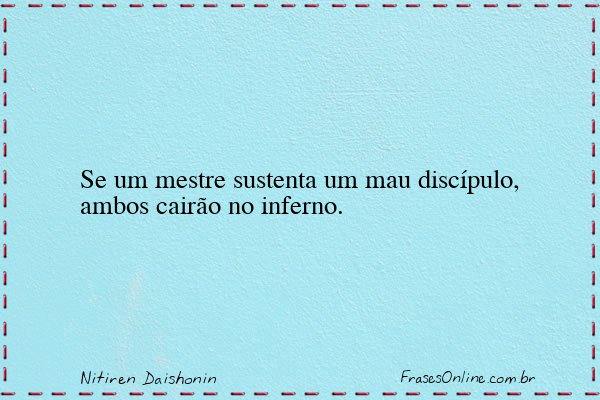 Frase de Nitiren Daishonin