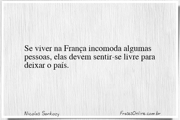 Frase de Nicolas Sarkozy