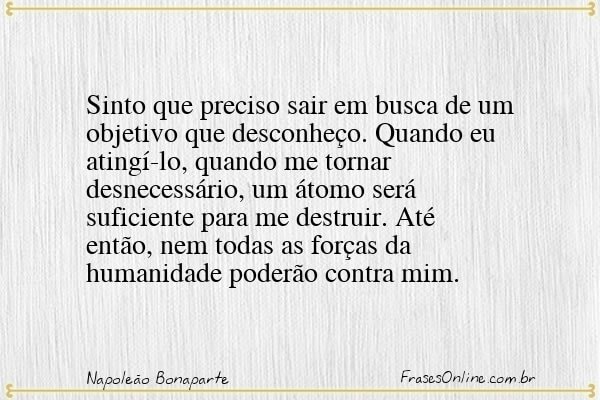 Frase de Napoleão Bonaparte