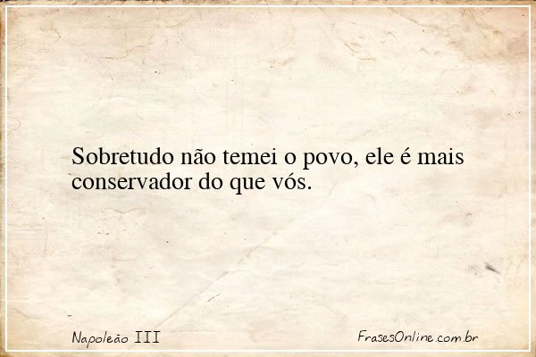 Frase de Napoleão III