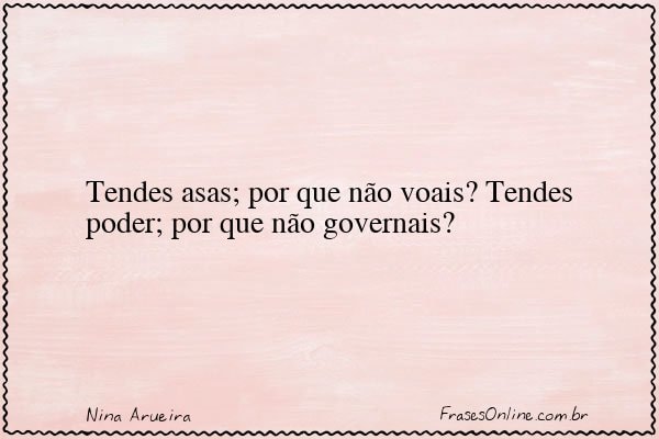 Frase de Nina Arueira