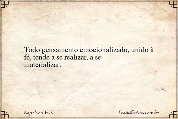 Frase de Napoleon Hill