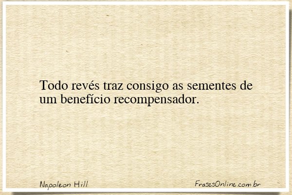 Frase de Napoleon Hill