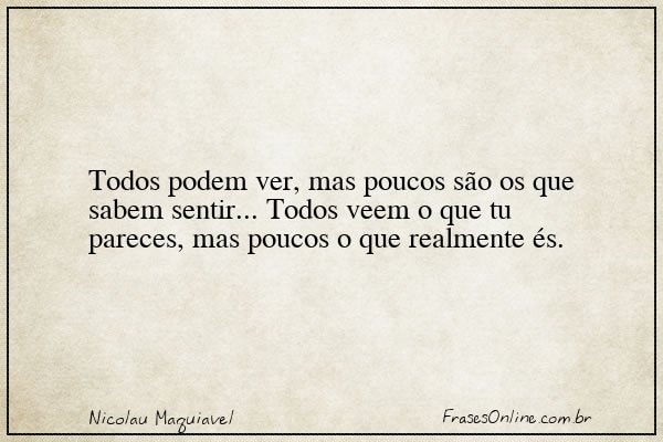 Frase de Nicolau Maquiavel