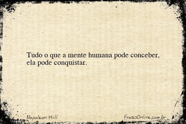 Frase de Napoleon Hill