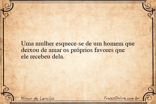 Frase de Ninon de Lenclos