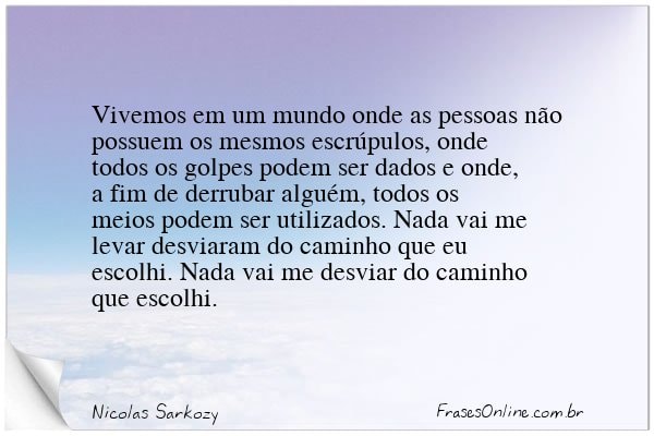 Frase de Nicolas Sarkozy