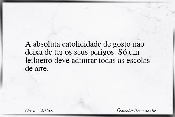 Frase de Oscar Wilde
