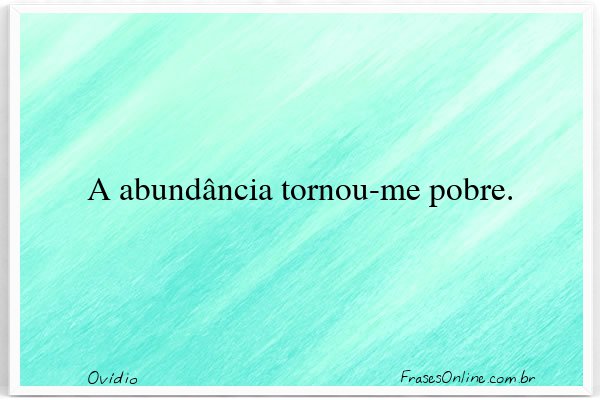 Frase de Ovídio