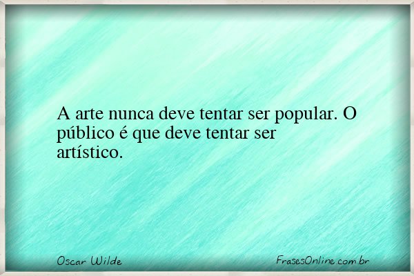 Frase de Oscar Wilde
