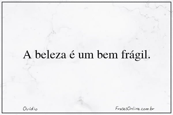 Frase de Ovídio