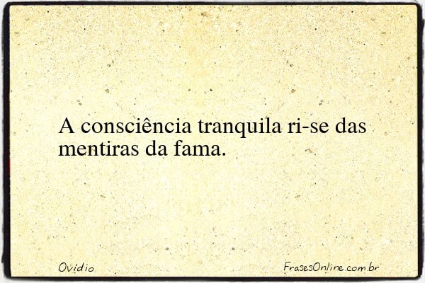 Frase de Ovídio