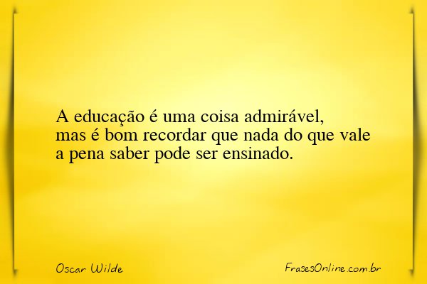 Frase de Oscar Wilde